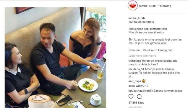 Foto Vicky Prasetyo bersama dua perempuan cantik yang bocor di akun Instagram gosip.