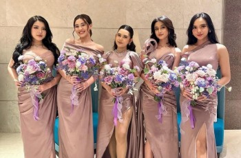 Geng Idol Absen di Resepsi Kedua Mahalini di Bali, Aaliyah Massaid Akrab dengan Nia Ramadhani yang Jadi Bridesmaid
