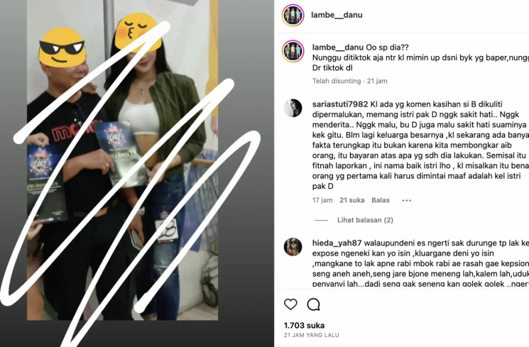 Foto diduga Bella Bonita dengan Pak Danan