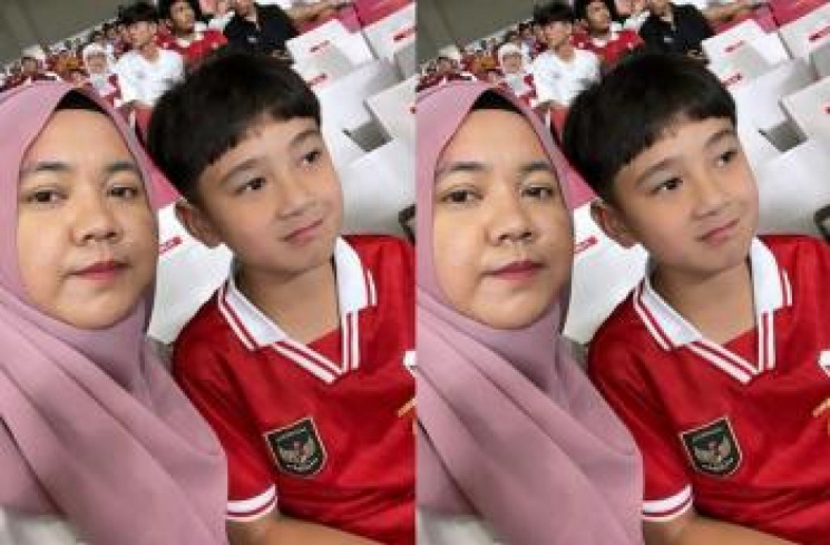 Artis Nonton Langsung Indonesia vs Argentina (Instagram/@shela_lala96)