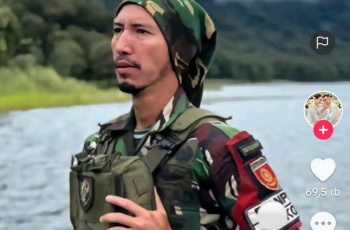 Pose Berseragam TNI Sambil Pamer Cincin, Wajah Tunangan Ayu Ting Ting Malah Disebut Mirip Suami Melly Goeslaw