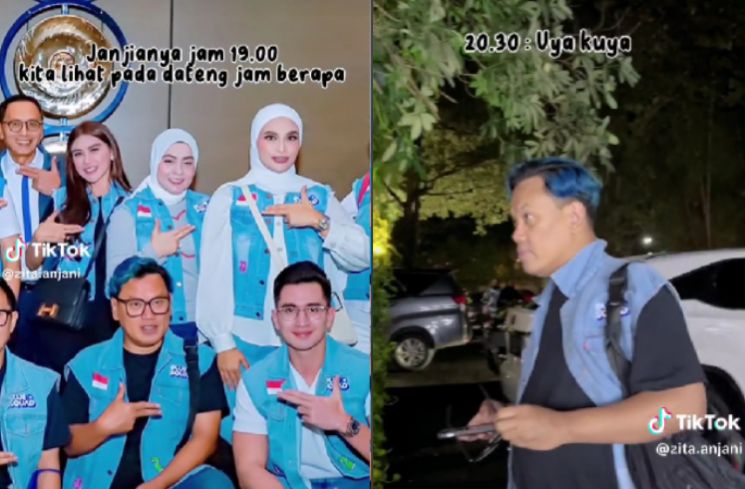 Verrell Bramasta sampai Uya Kuya Cuek Telat di Acara Partai. (TikTok/zita.anjani)