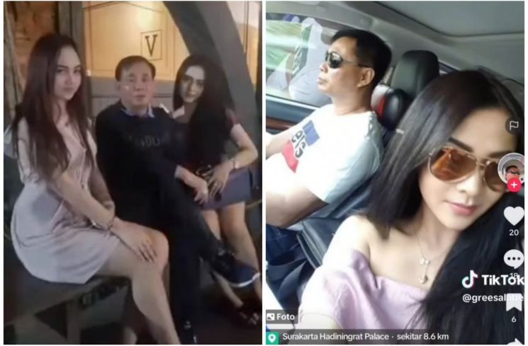 Bella Bonita dengan pria diduga Pak Danan (Instagram/@lambe_danu)