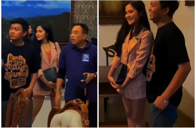 Bella Bonita dan Denny Caknan bertamu ke rumah Bupati Jepara (TikTok/@divianskincare)
