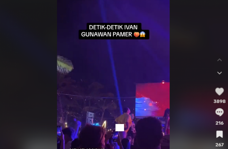 Ivan Gunawan pamer bokong di Bali. (tiktok/minimalys)