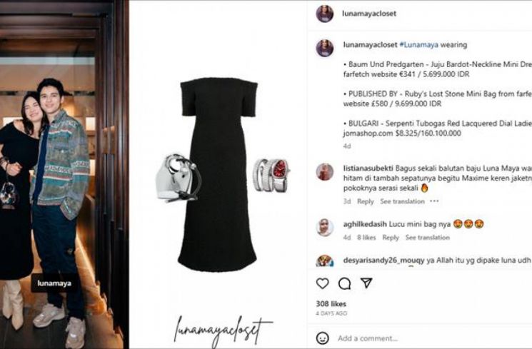 Baju Luna Maya [Instagram/@lunamayacloset]