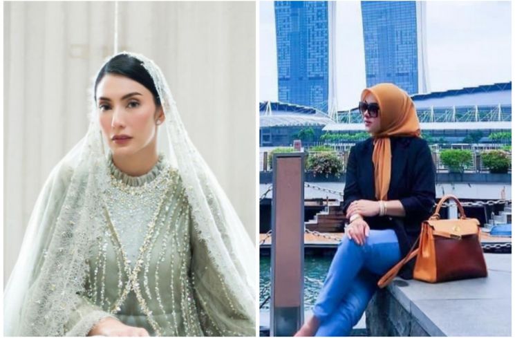 Tyas Mirasih dan Syahrini (kolase Instagram)