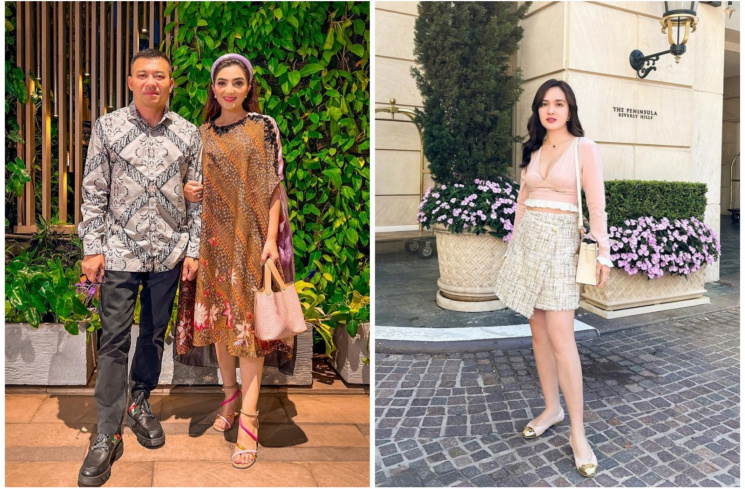 beda harga tas Ashanty dan Shandy Aulia (kolase Instagram)