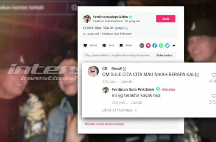 Komentar Sule yang Seolah Sebagai Penegasan Bahwa Santyka Fauziah Terakhir Baginya. [(YouTube Intens Investigasi)]
