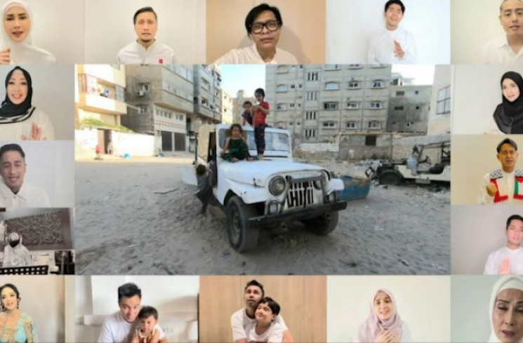 Selebriti Indonesia dalam dukungan terhadap rakyat Palestina. (Tangkapan layar Instagram @melly_goeslawa)