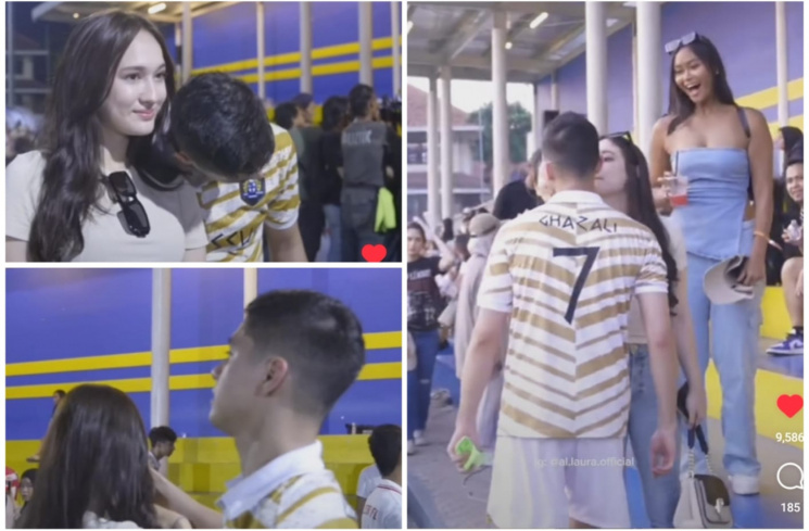 Kegemasan Al Ghazali minta dicium Laura Moane (Instagram/@al.laura.official)