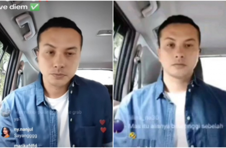 Nicolas Saputra diam gak bicara saat  Live Instagram [Instagram @lambe_turah]
