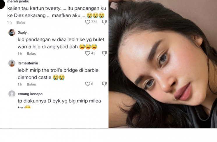 Komentar pedas warganet dengan hidung Dhyaz [Instagram @permestadhyazz, Tiktok @dewabeja2]