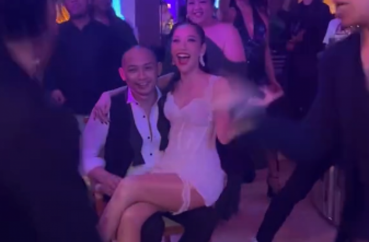 BCL dan Tiko saat after party setelah akad nikah. (tangkapan layar/Istimewa)