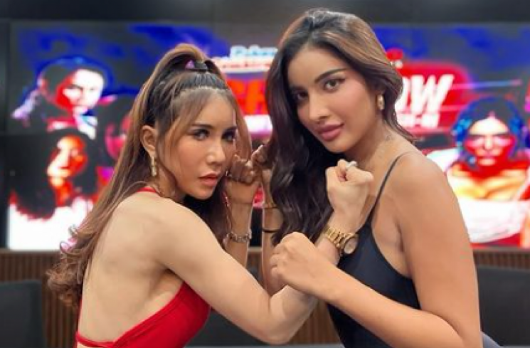 Pertandingan boxing Millen Cyrus vs CS Wijaya. (tangkapan layar/Instagram) (Instagram.)