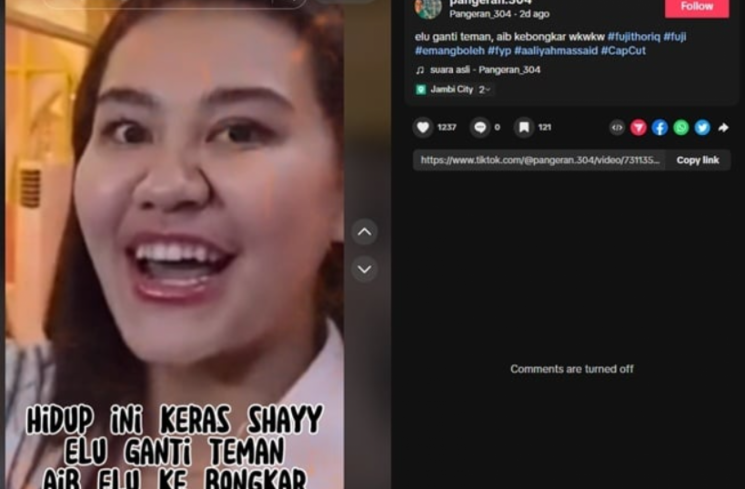 Konten video diduga menjelek-jelekkan Aaliyah Massaid [TikTok @Pangeran_304]