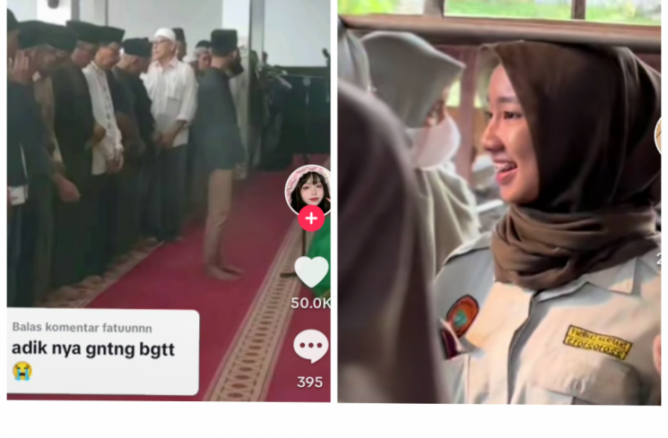 Adik sedang salatkan jenazah Ife (Tangkapan layar)