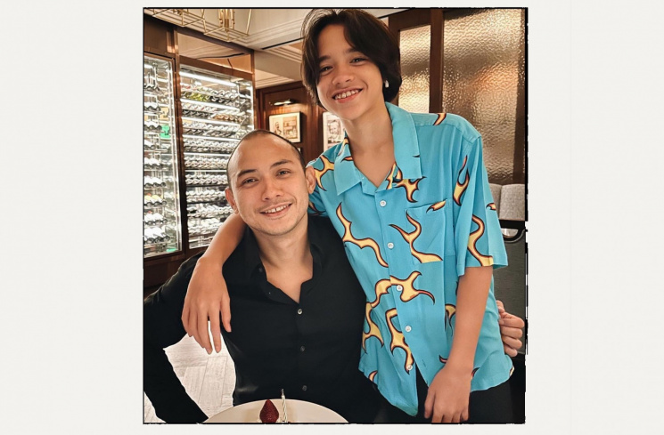 Tiko Arya Wardana bersama Noah Sinclair. (Instagram @itsmebcl)