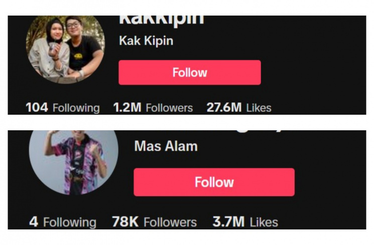 Followers Tiktok Ganjar dan Kak Kipin [kolase]