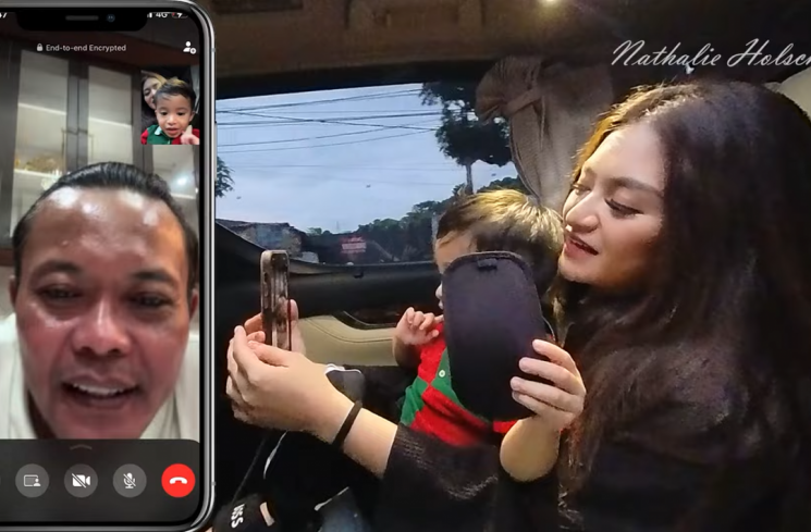 Sule saat video call sama Nathalie Holscher dan Adzam [Tangkapan layar YouTube Nathalie Holscher]