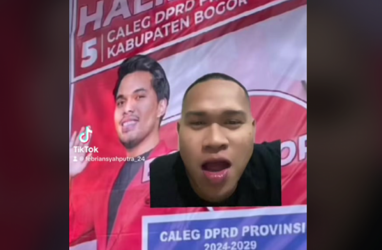 TikTokers kuluti riwayat pendidikan Thariq Halilintar yang maju jadi caleg DPRD. (tangkapan layar/ist)