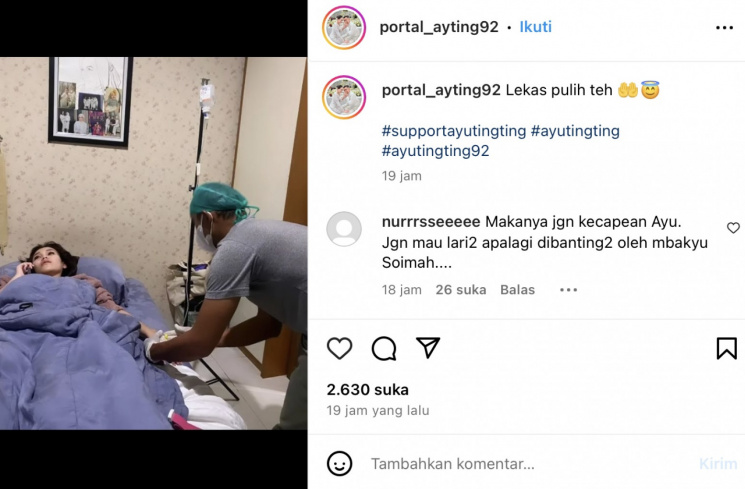 Ayu Ting Ting jatuh sakit [Instagram/portal_ayting92]