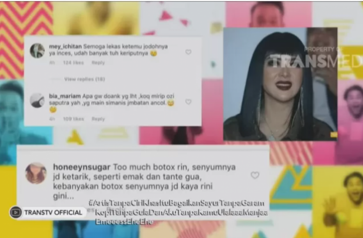Gaya lawas Syahrini yang mendapatkan komentar julid dari netizen. [Tangkap layar YouTube TRANS TV Official]