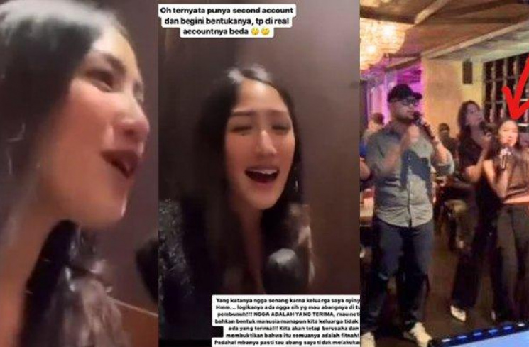 Kolase Tamara Tyasmara tengah asyik karaoke. (Istimewa)