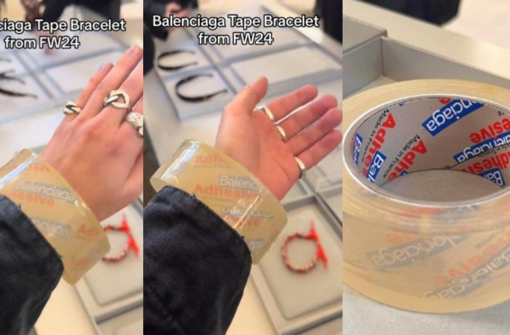 Gelang seperti lakban merk Balenciaga. [Istimewa]