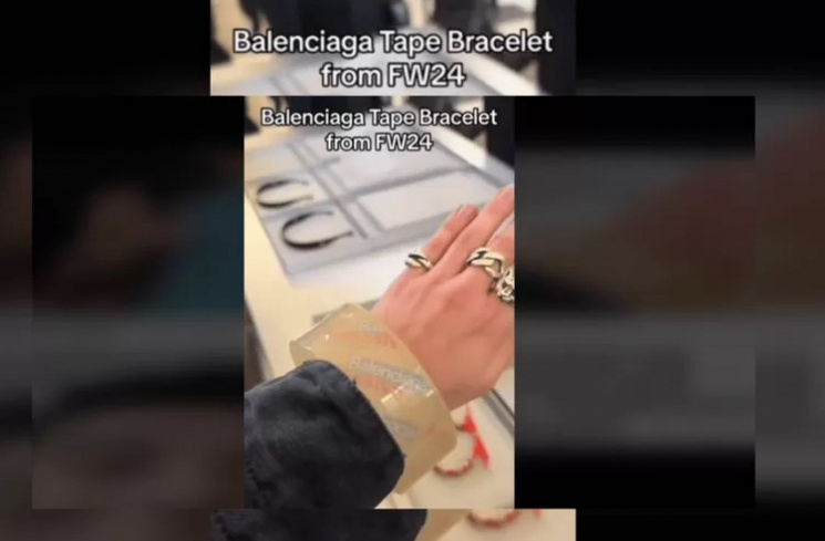 Gelang seperti lakban merk Balenciaga. [Istimewa]