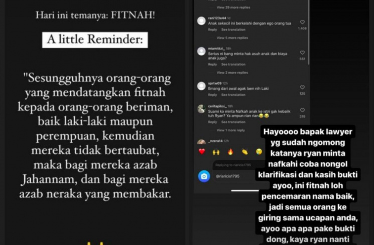 Status Instagram Story Teuku Ryan