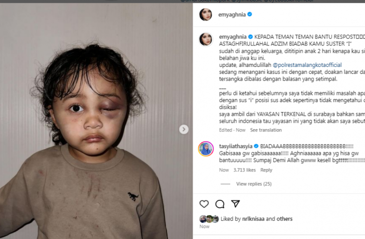 Unggahan Emy di akun instagram [Instagram.com]
