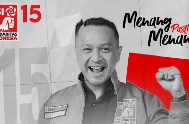 Giring saat kampanye menjadi anggota legislatif DPR RI dari Partai Solidaritas Indonesia [Instagram/@giring]