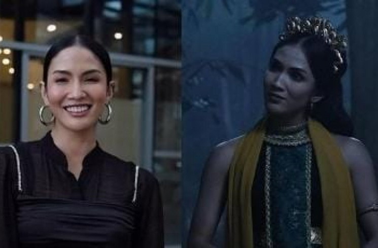 Aulia Sarah dan karakter yang diperankannya, Badarawuhi (Instagram/@owliasarah)