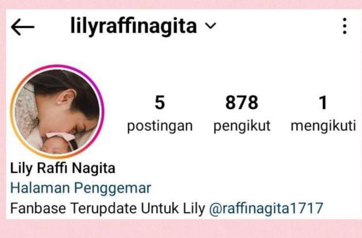 Akun penggemar Lily, anak adopsi Raffi Ahmad dan Nagita Slavina [Instagram/@lilyraffinagita]