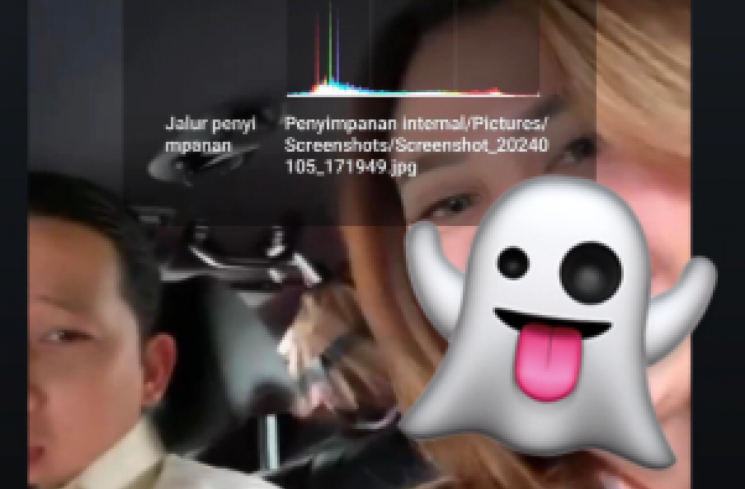 Pria diduga Rizky Irmansyah saat bersama wanita muda. (tangkapan layar/ist)