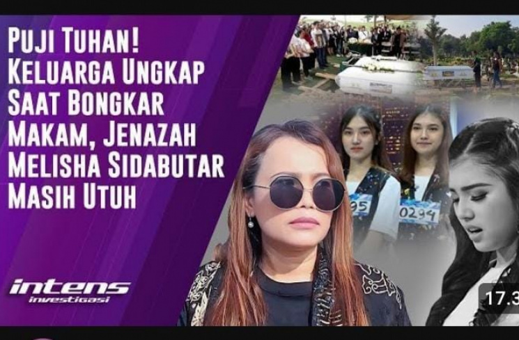 Kesaksian penjaga kubur mengenai kondisi jenazah Melisha Sidabutar. [Tangkap layar YouTube Intens Investigasi]