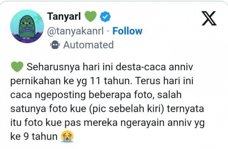 Postingan netizen di akun X [Akun X/@tanyakanrl]