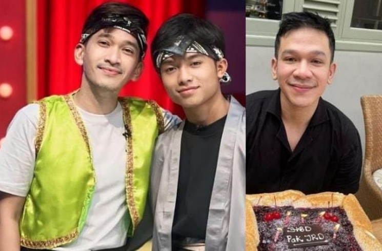 Kolase foto Ruben Onsu bersama anak angkatnya  Betrand Peto dan Jordi Onsu (Instagram/@ruben_onsu/@jordionsu)