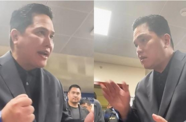 Erick Thohir saat memberikan semangat untuk pemain Timnas Indonesia [Instagram/@erickthohir]