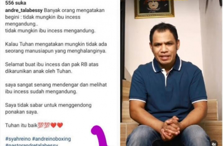 Postingan Andre Talabessy soal kehamilan Syahrini [Instagram/@andre_talabessy]