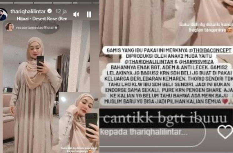 Instagram Story Reza Artamevia dan Thariq Halilintar [Instagram/@rezaartameviaofficial/@thariqhalilintar]
