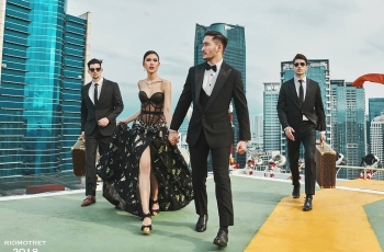 Foto Prewedding di Atas Gedung, Syahnaz Sadiqah Tampil Classy
