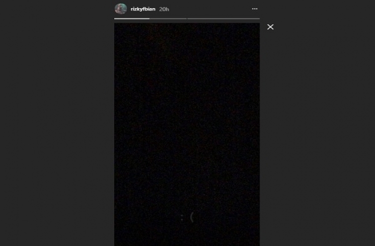 Capture Instagrm Story Rizky Febian