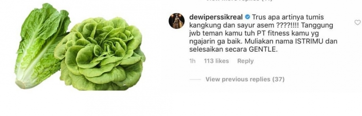 Balasan Dewi Perssik/instagram@lambe_turah