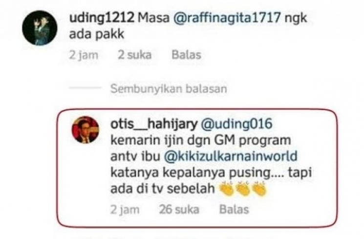 Sindiran Otis Hahijary/instagram@otis__hahijary