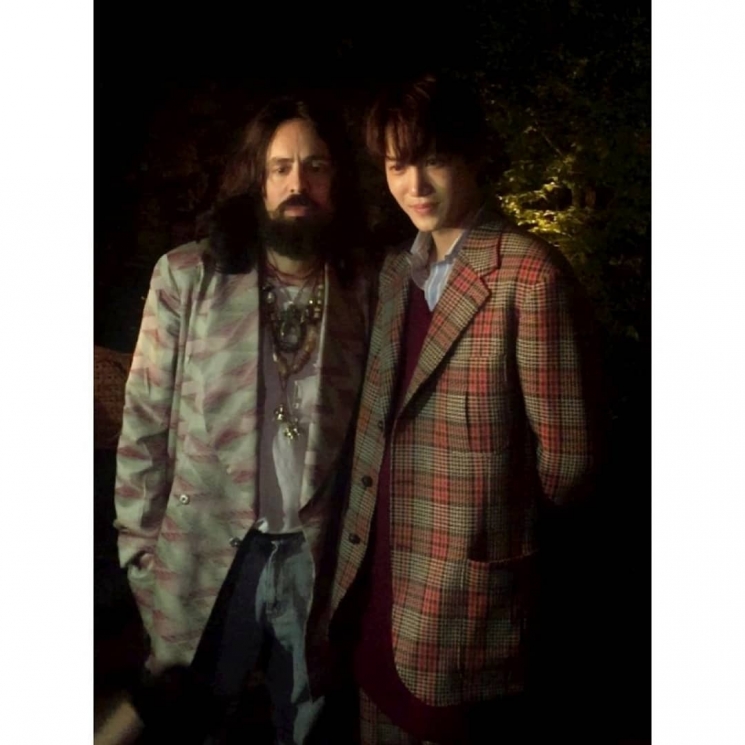 Kai EXO bersama desainer Alessandro Michele