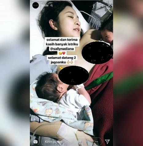Tutde, mantan pacar Nikita Willy pamer bayi kembarnya di Instagram.