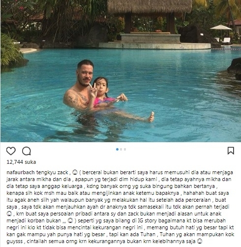 Postingan Nafa Urbach. [Instagram]