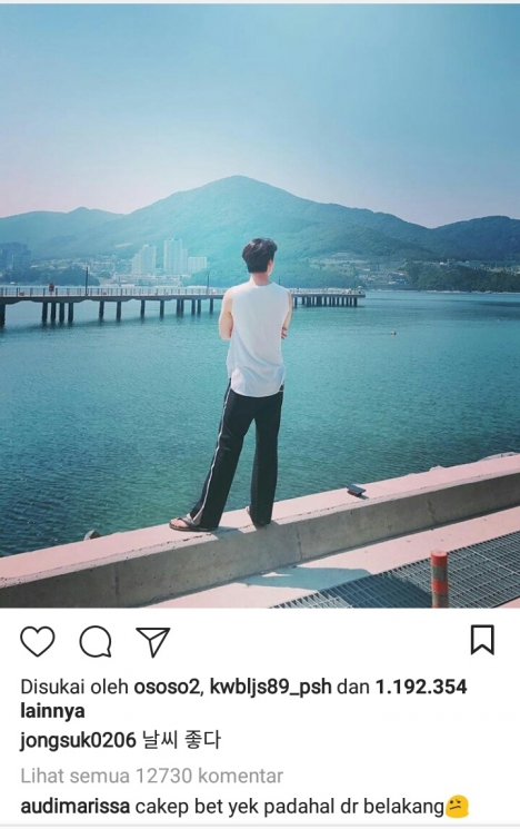 Audi Marissa komen di akun Instagram Lee Jong Suk